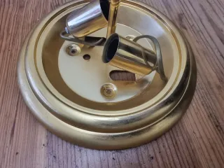 Lámpara Techo Cristal Tallado Dorado