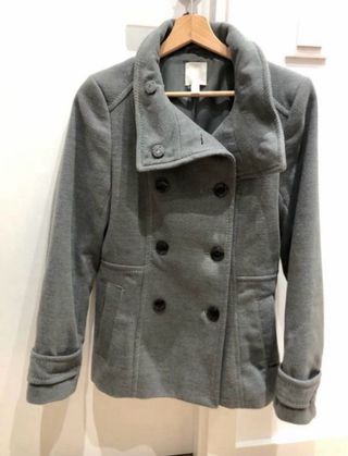 Abrigo chica botones gris talla XS