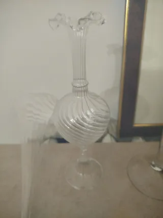 Caraffa/AnforaMurano con 2 Calici più Ampolla