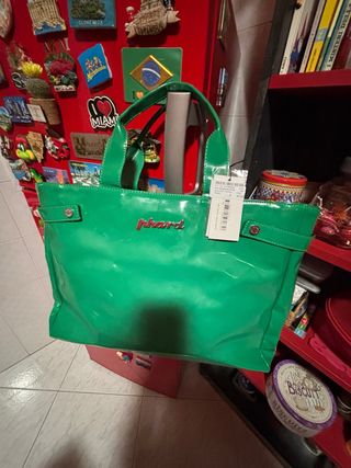 Borsa Sant Tropez verde,leggerm. rovin.come in fot