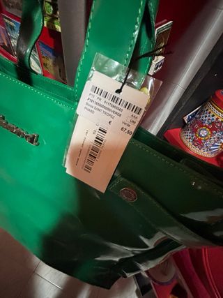 Borsa Sant Tropez verde,leggerm. rovin.come in fot