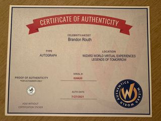 DVD de Superman Returns firmado por Brandon Routh