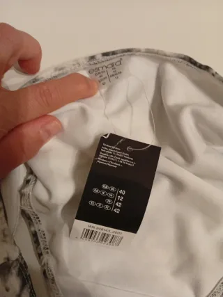 Bikini estampado gris y blanco