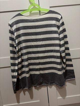 Jersey rayas gris y blanco