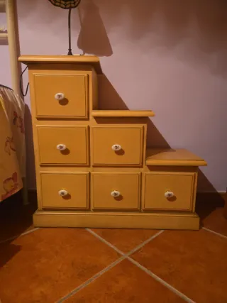 Mesitas de noche vintage madera