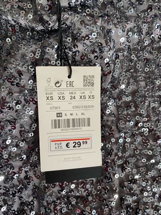 Vestido lentejuelas fiesta plateado