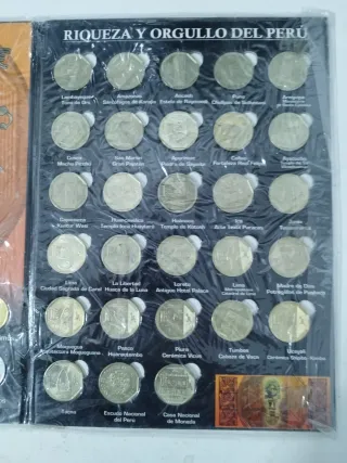 Álbum Monedas Riqueza y Orgullo Perú