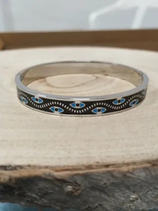 Pulsera Acero Esmaltada Ojo Turco