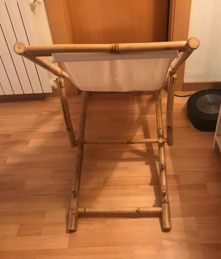 Hamaca de bambú y tela