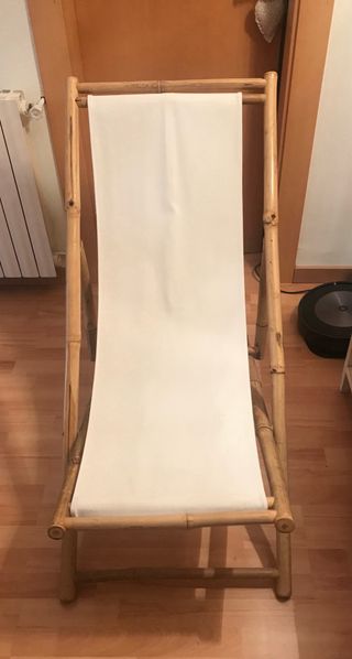 Hamaca de bambú y tela