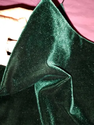 Top terciopelo verde tirantes