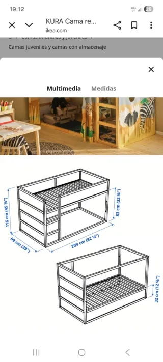 Litera infantil de madera