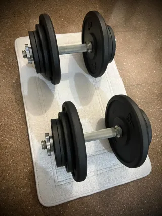 Mancuernas ajustables con discos