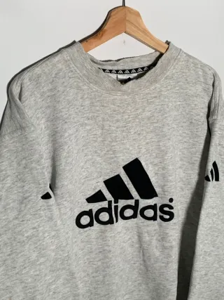 Sudadera Adidas vintage, jersey retro Y2K gris