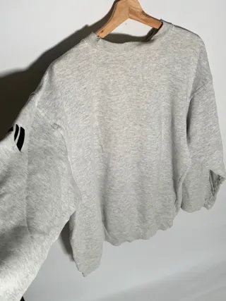 Sudadera Adidas vintage, jersey retro Y2K gris