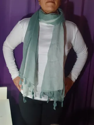 Sciarpa Calliope donna verde acqua