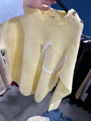 Chaqueta azul peluda talla única