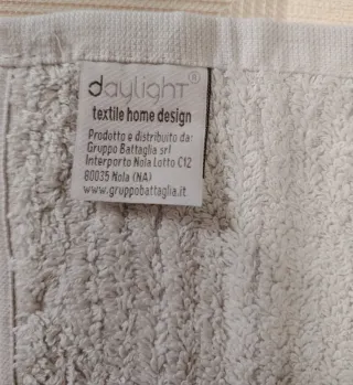 Set Asciugamani Cotone Grigio e Rosso