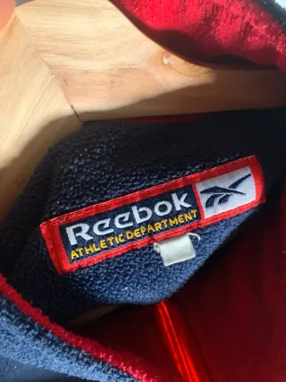 Sudadera Reebok vintage, forro retro Y2K azul