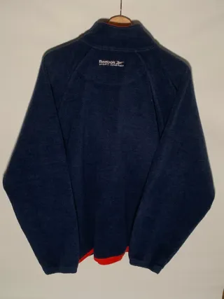 Sudadera Reebok vintage, forro retro Y2K azul