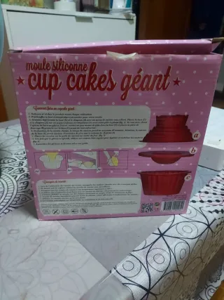 Molde Silicona Cupcakes Gigantes Rosa