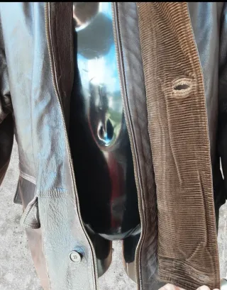 Giubbotto Pelle Invernale Marrone L