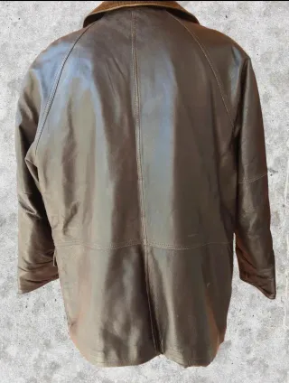 Giubbotto Pelle Invernale Marrone L