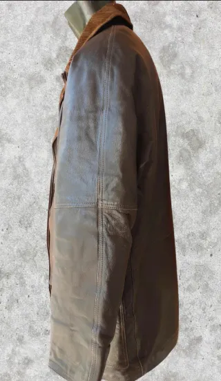 Giubbotto Pelle Invernale Marrone L