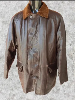 Giubbotto Pelle Invernale Marrone L