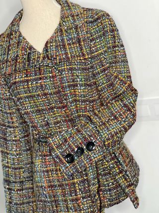 Chaqueta Zara Tweed Multicolor Estilo Chanel