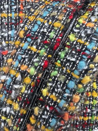 Chaqueta Zara Tweed Multicolor Estilo Chanel