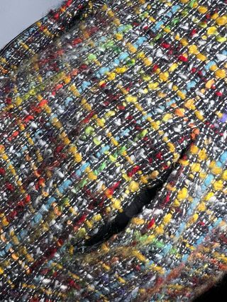 Chaqueta Zara Tweed Multicolor Estilo Chanel