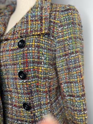 Chaqueta Zara Tweed Multicolor Estilo Chanel