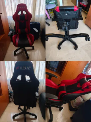 Silla Gaming Nplay Roja y Negra