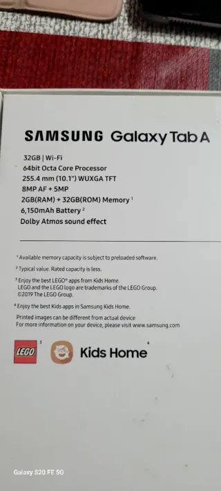 Samsung Galaxy Tab A color silver