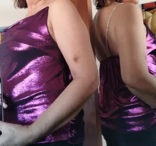 Camiseta fiesta brillo tirantes