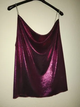 Camiseta fiesta brillo tirantes