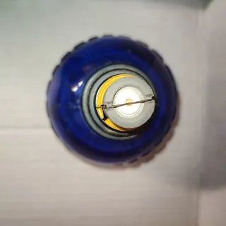 Lampara Berger Botella Cristal Azul