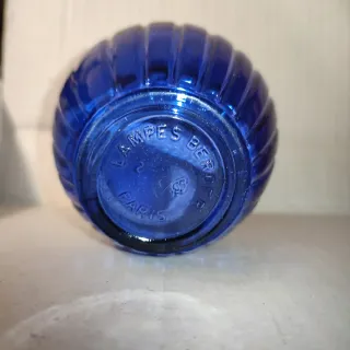 Lampara Berger Botella Cristal Azul