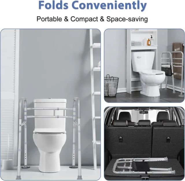 Barra de seguridad para inodoro ajustable