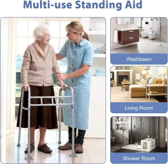 Barra de seguridad para inodoro ajustable