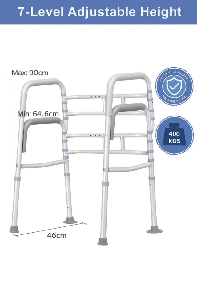 Barra de seguridad para inodoro ajustable