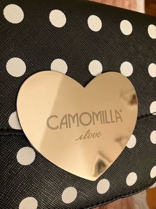 Borsa Camomilla pois nera con cuore
