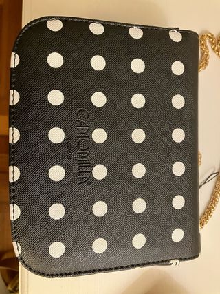 Borsa Camomilla pois nera con cuore