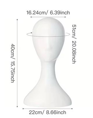 3 Cabezas Expositoras Plástico Blancas