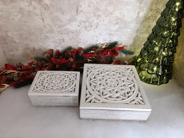 2 Caixas Decorativas Estilo Boho