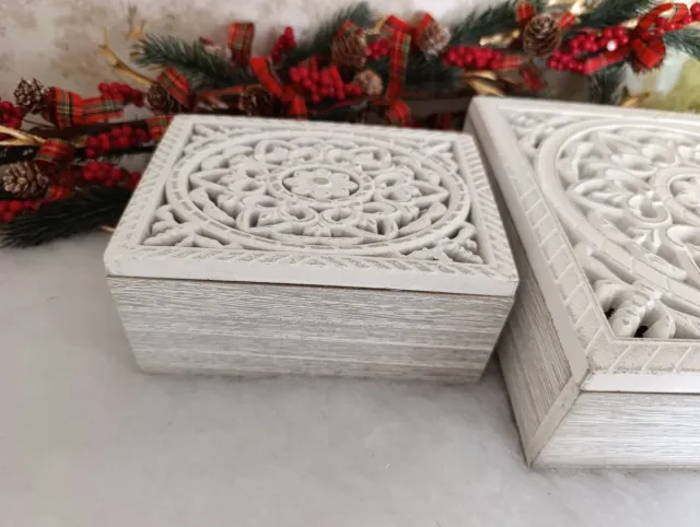 2 Caixas Decorativas Estilo Boho