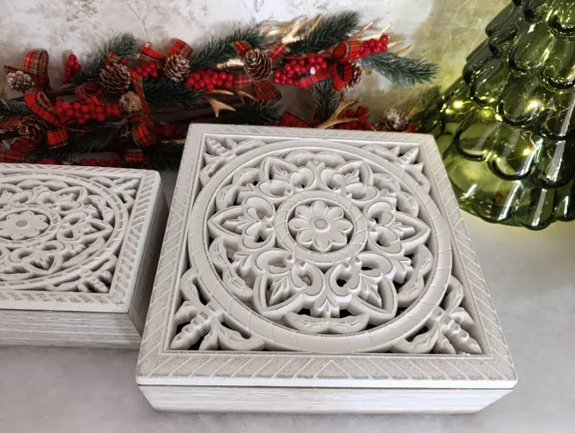 2 Caixas Decorativas Estilo Boho