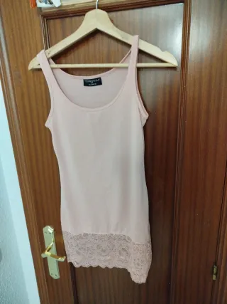 Camiseta Tessentials encaje rosa Talla M
