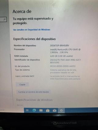 Ordenador de sobremesa HP Negro